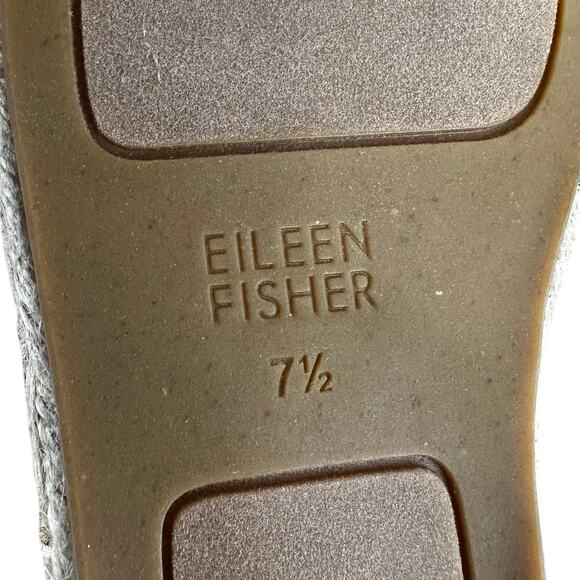 Eileen Fisher Live Slip On Espadrill Black Flats Women's Sz 7.5 New Without Box - Picture 8 of 8